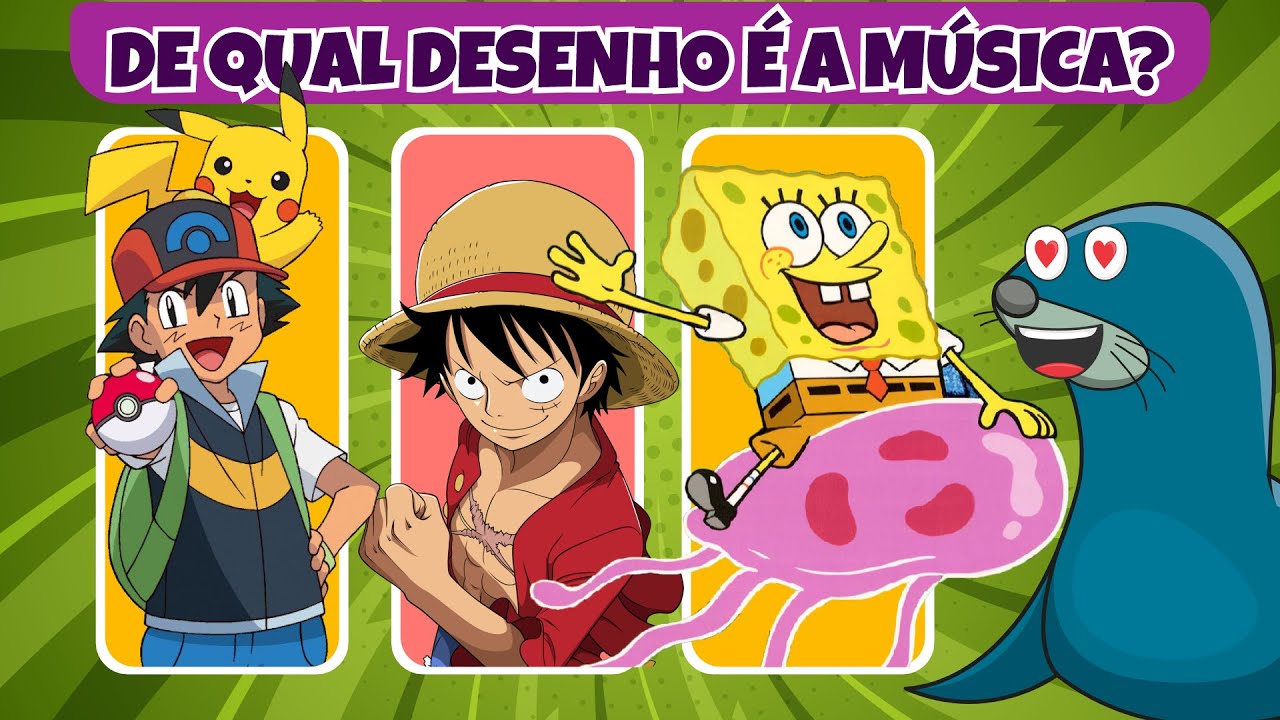 🎵ADIVINHE PELA MÚSICA | 🐷🧽 Edição: DESENHOS ANIMADOS PARTE 2 | #quiz #focaquiz