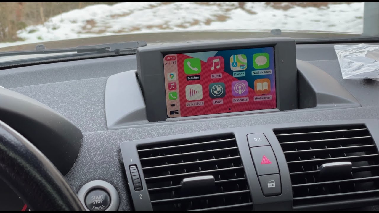 Apple CarPlay & Android Auto & Screen mirroring BMW 1er E87 120d Business Navigation MASK & CCC HU