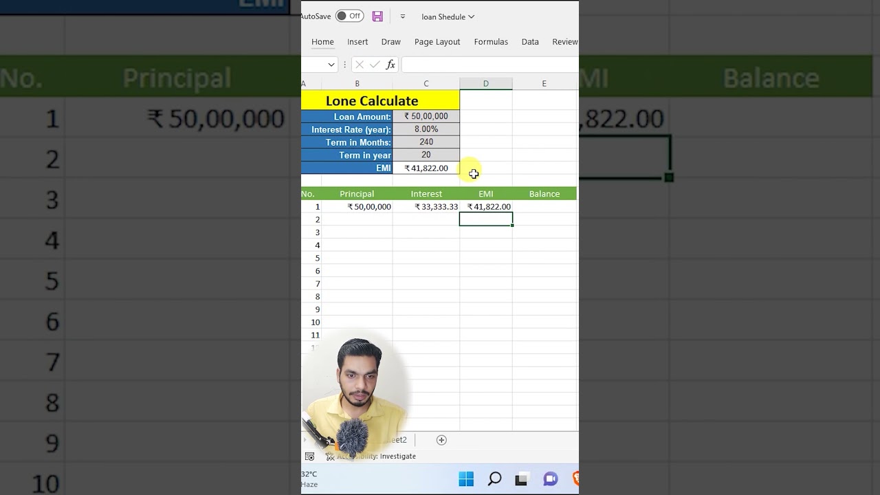 🤯 Excel Magic: Automate Your Loan Repayment Tracker! #microsoftexcel #excelhacks #spreadsheets