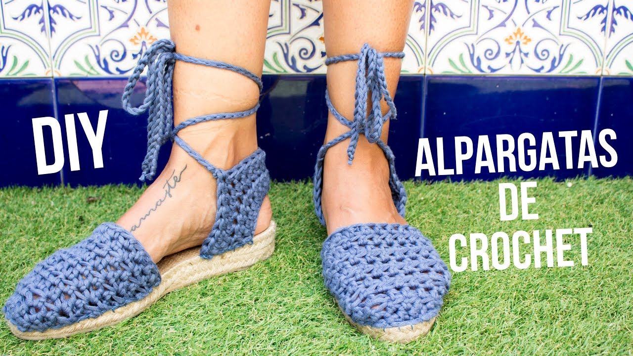 Cómo hacer unas alpargatas tejidas a crochet