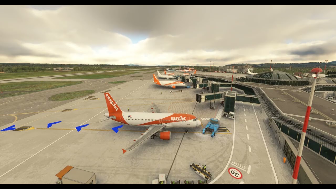 Microsoft Flight Simulator depart de Bales mulhouse, A320 Fenix