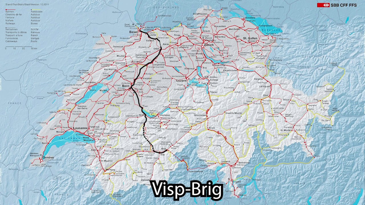 ETR 610 - Komplette Mitfahrt von Basel SBB nach Brig (Full Ride)