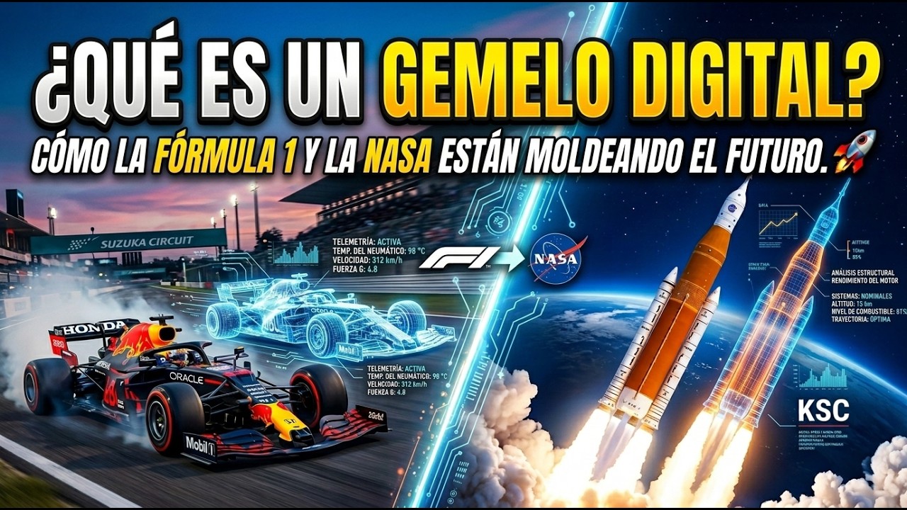 ¿Qué es un GEMELO DIGITAL? 🚀 Cómo la Fórmula 1 y la NASA dominan el futuro.