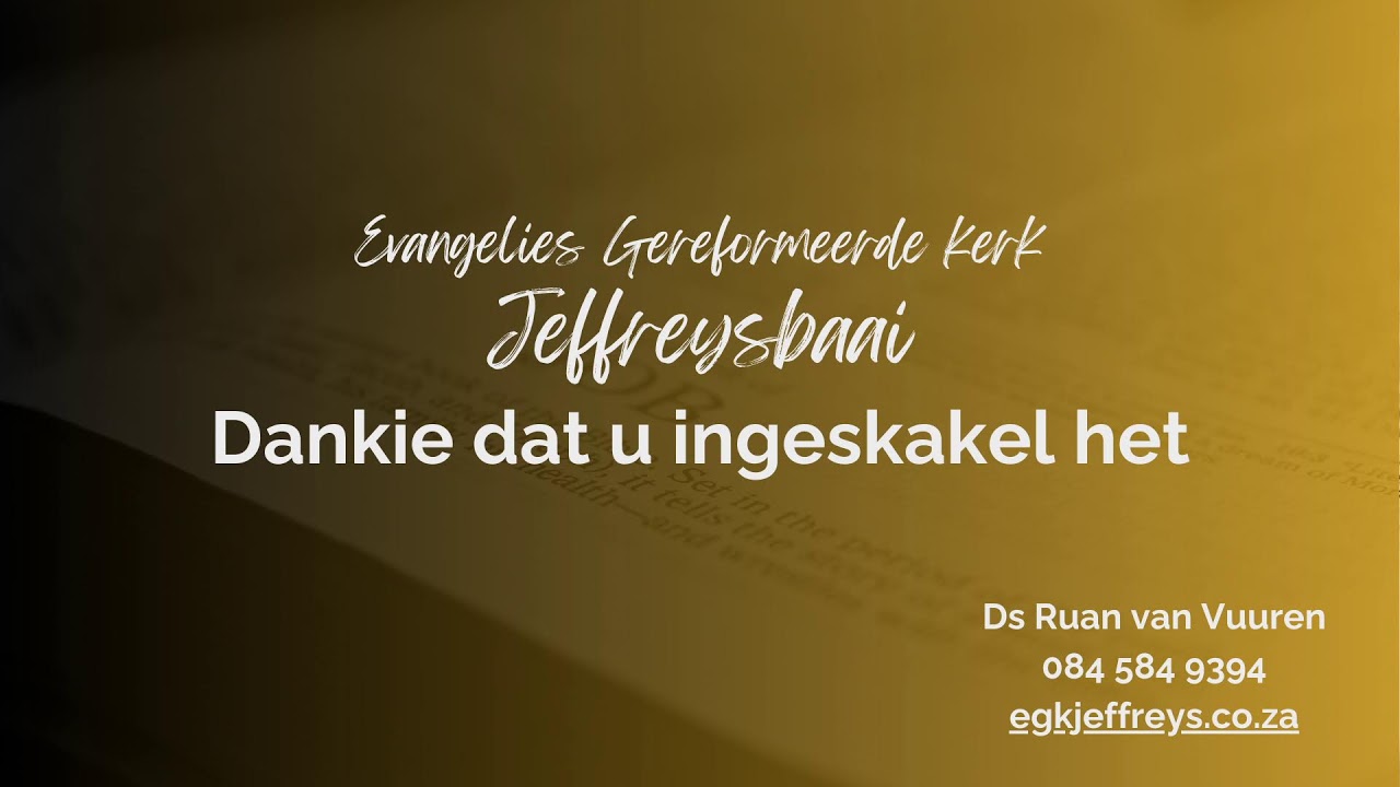 Ds Jasper Schellingerhout -  Die wonde van sonde. 1 Tim 5: 20-25
