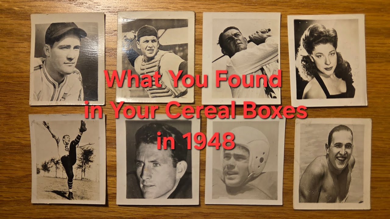 1948 Multisport and Movie Star Cereal Box Insert Cards Baseball Football Basketball Golf Boxing