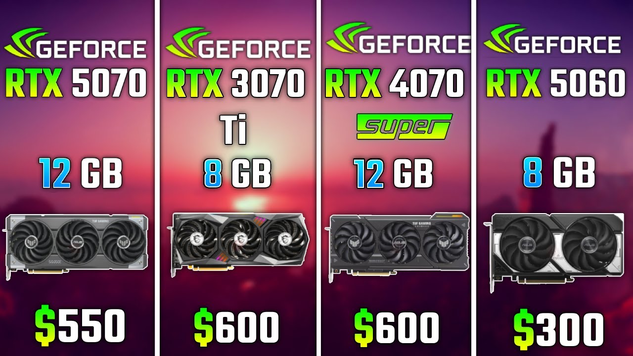 RTX 5070 vs RTX 3070 Ti vs RTX 4070 SUPER vs RTX 5060 | Test in 6 Games