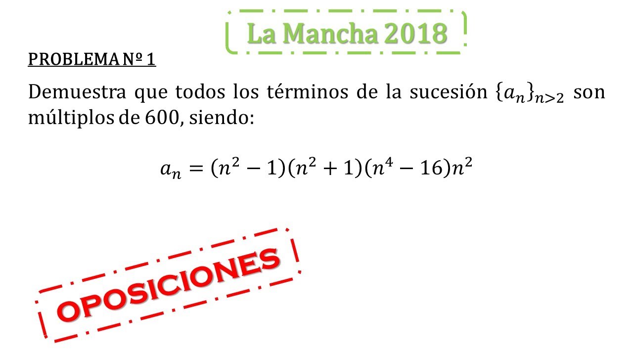 teoría de números inducción oposiciones castilla la mancha 2018