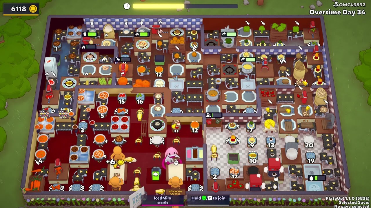 PlateUp - OT34 All Starters, Stirfry, Sides, and Desserts. Power of Simple Cloth Table