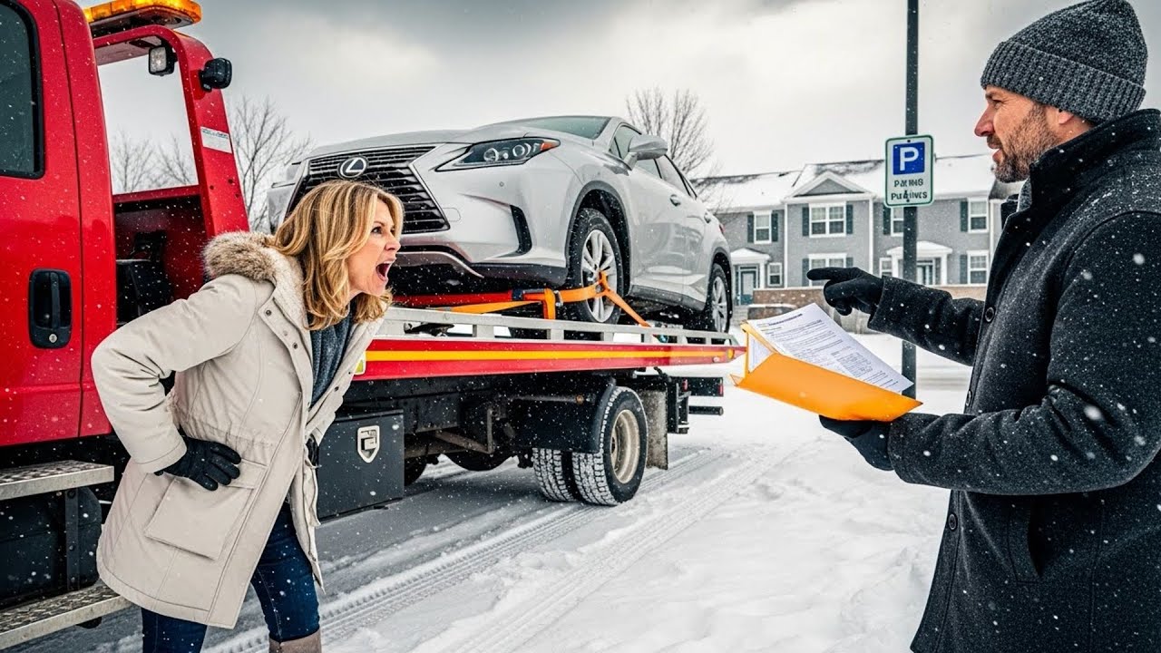 Karen Parked In My Cleared Spot Again, So I Had Her Car Towed Right Before The Blizzard Hit Hard