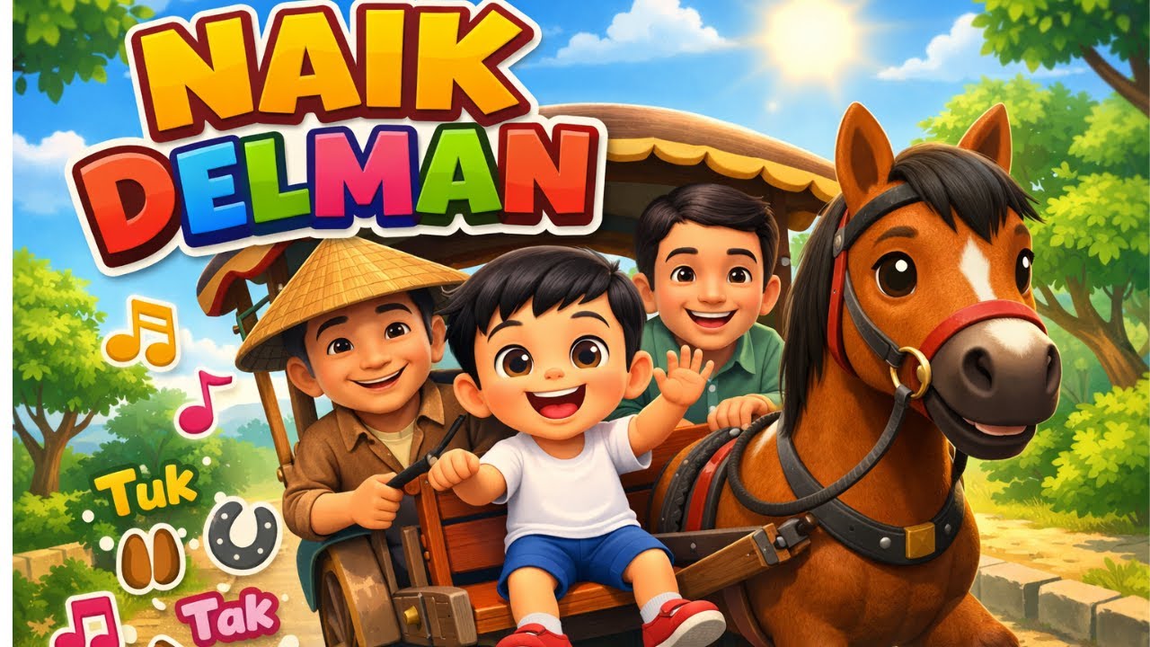 NAIK DELMAN 🚋 Lagu Anak Terpopuler Ceria | Animasi 3D Lucu Banget!