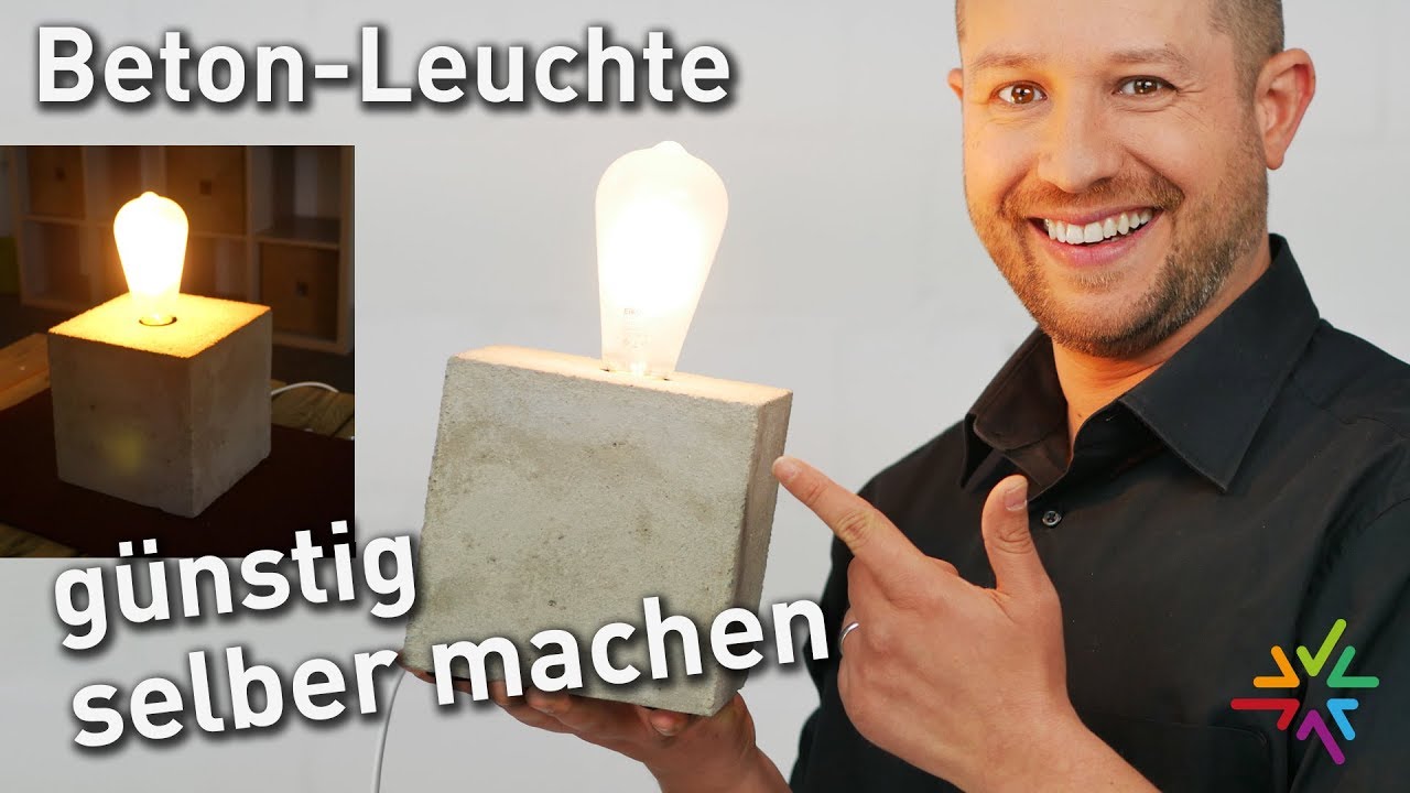 Betonleuchte günstig selber machen | Video Anleitung für Betonlampe | DIY | Bastelspaß mit Licht
