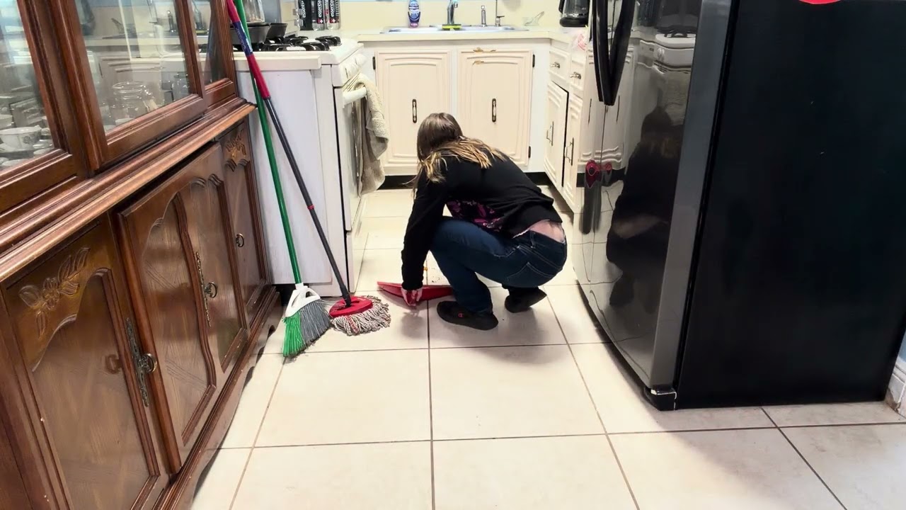 ASMR! Cleaning Vlog!🧽🧼🦠Sweeping & Mopping The Floor! ✨Requested✨