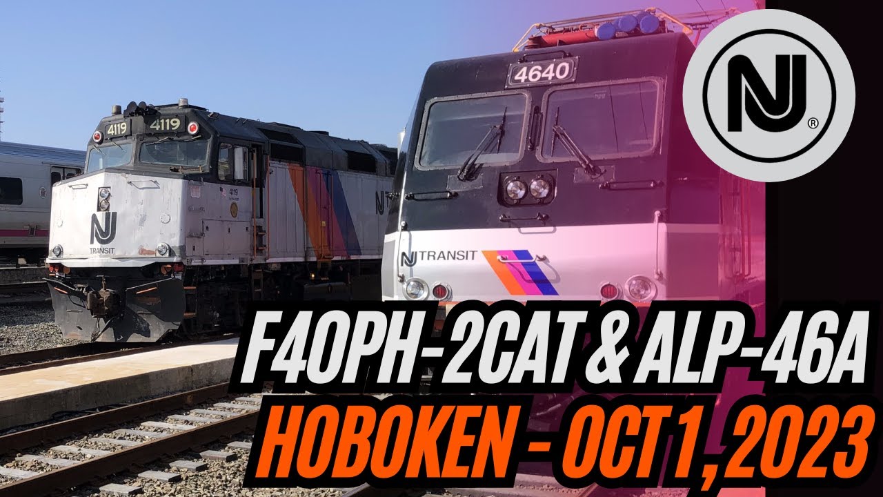 NJT Disco Stripes: ALP-46A No. 4640 & F40PH-2CAT No. 4119 | NJ Transit 40th Anniversary @ Hoboken