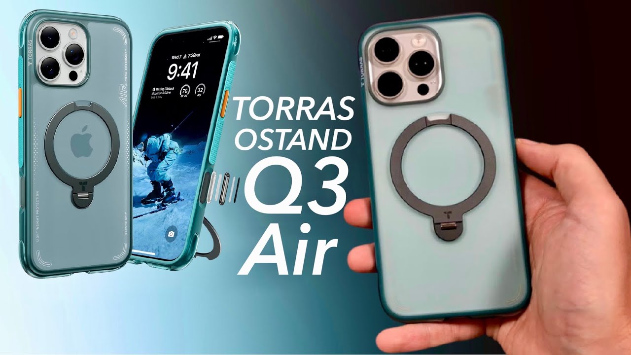 TORRAS Ostand Q3 Air Phone Case - Praktisches Case mit Standfuß, Extra Schutz & MagSafe kompatibel