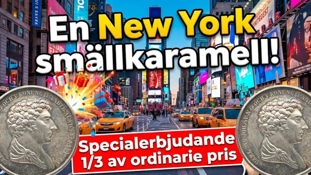 Specialerbjudande - New York smällkaramell - 1/3 av ordinarie pris - 2 böcker+2 medaljer+1 tidning