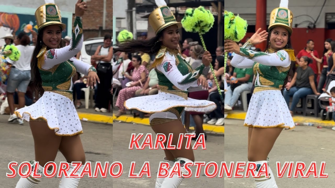 KARLITA 😍 EN ACCIÓN ESPECTACULO🔥 DE HABILIDADES Y RITMO 🎵#bastoneras #desfile #shortvideo 