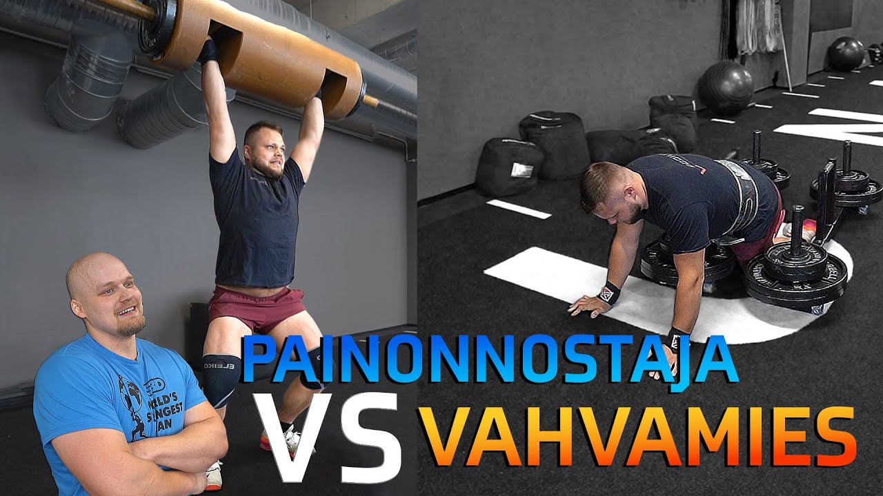 Suomen kovin Painonnostaja (-102kg) | Painonnostaja vs Vahvamies
