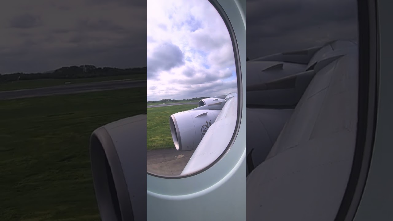 trip from manchester to dubai EK22 pushback and take off