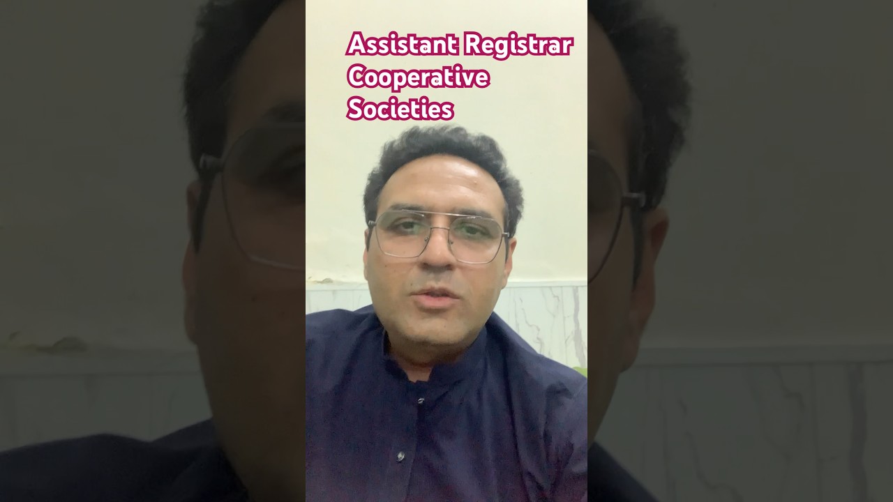 Assistant Registrar Cooperative Societies #ppsc #assistantregistrar