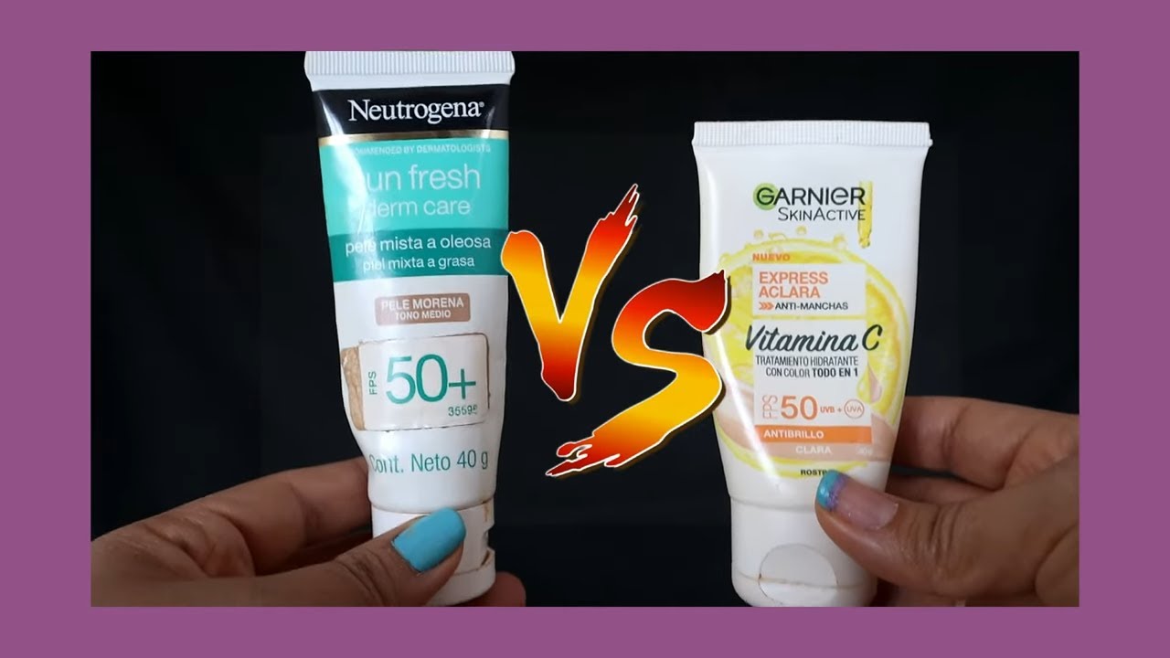 Neutrogena Sun Fresh VS Garnier Express Aclara Vitamina C - Protector solares baratos