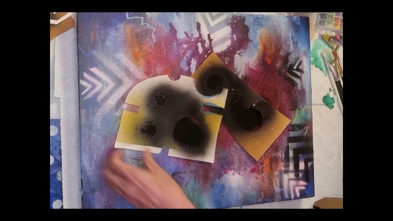 13 Minute Process Video: Layered Abstract Art For Healing And Self Expression