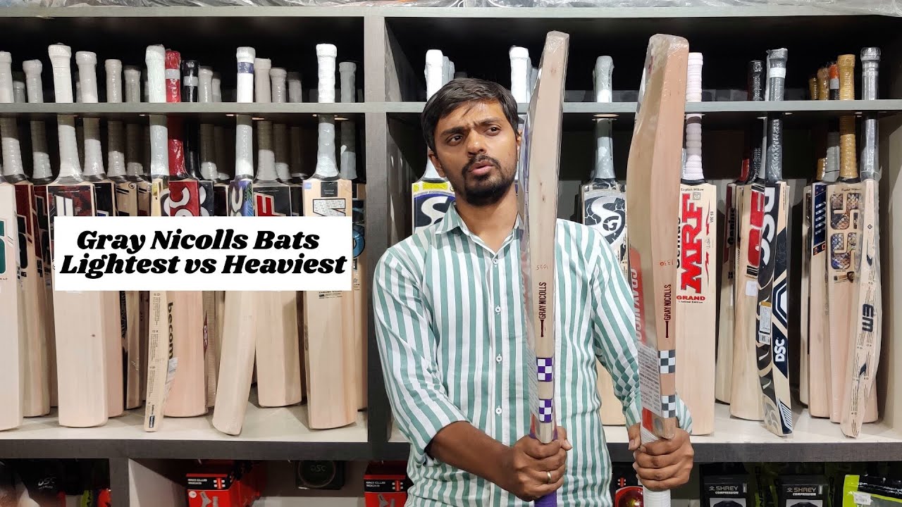 Сравнение самой лёгкой и самой тяжёлой биты Gray Nicolls: GN6 GEM и GN6 Classic Big Edge — cricks...