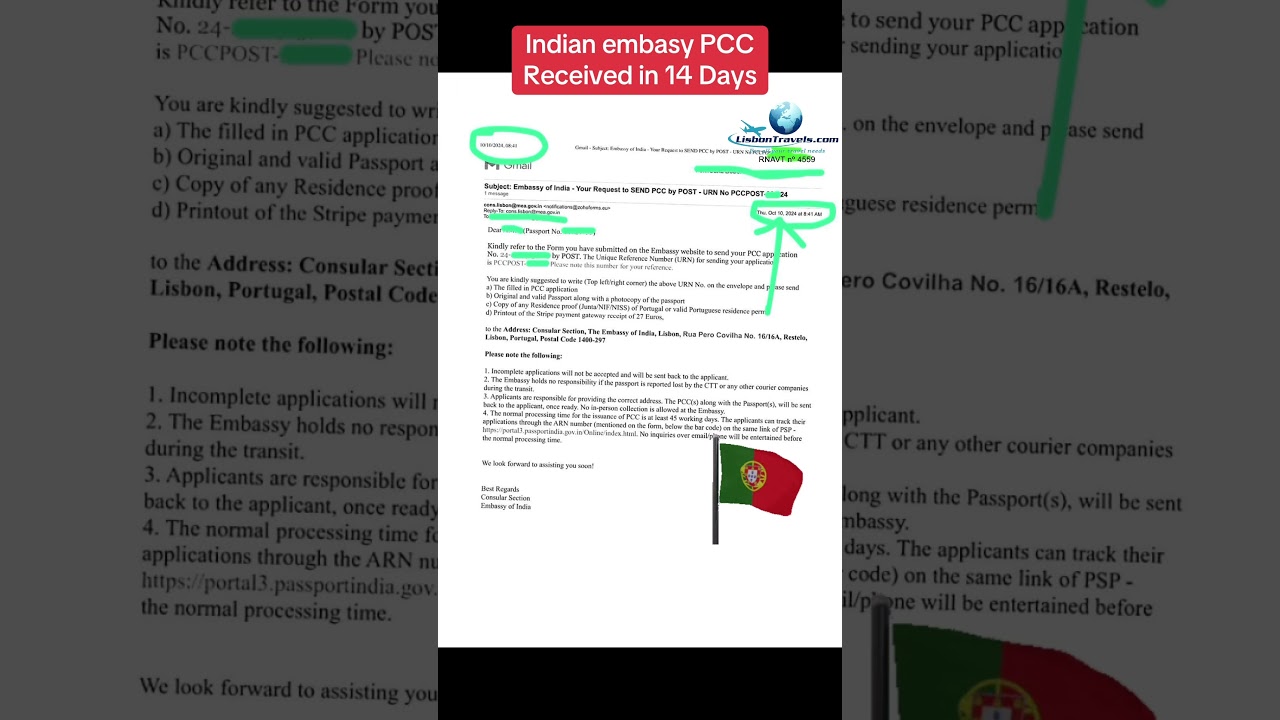 Indian embassy pcc in 14 days