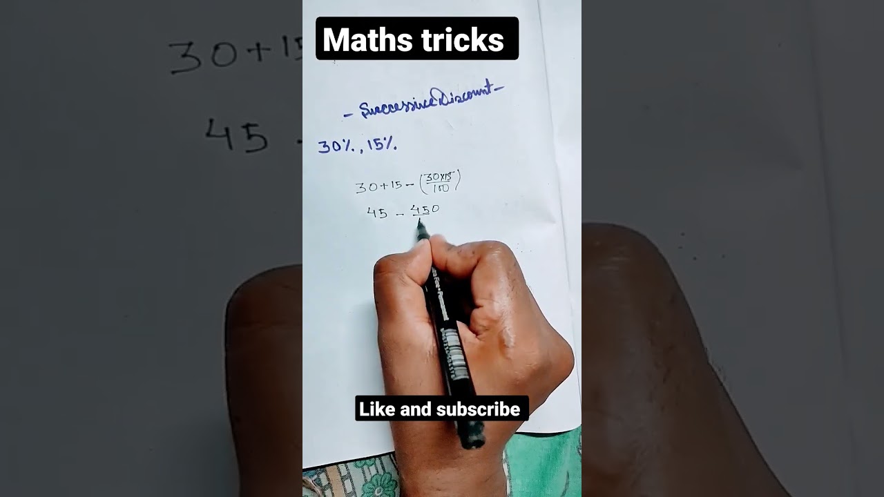 profit and loss successive discount #maths #govtjobs