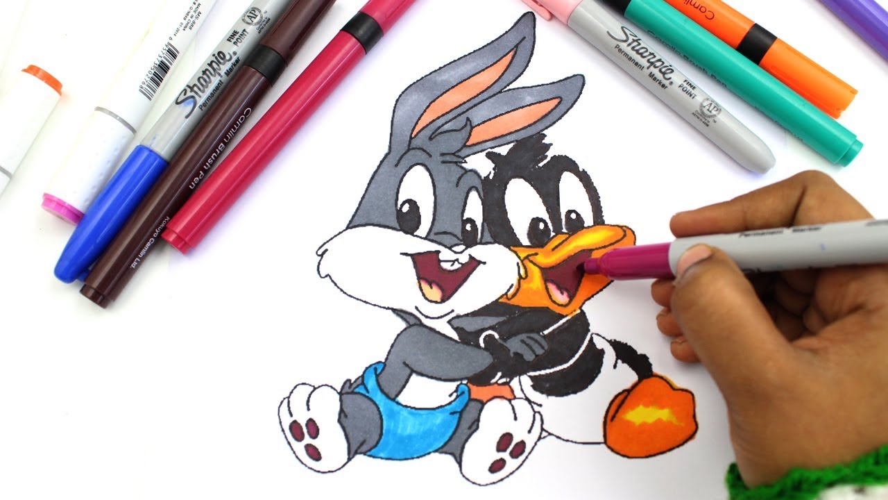 Coloring Pages Looney Tunes' Bugs Bunny, Daffy Duck, Road Runner, Sylvester & Tweety, lolabunny