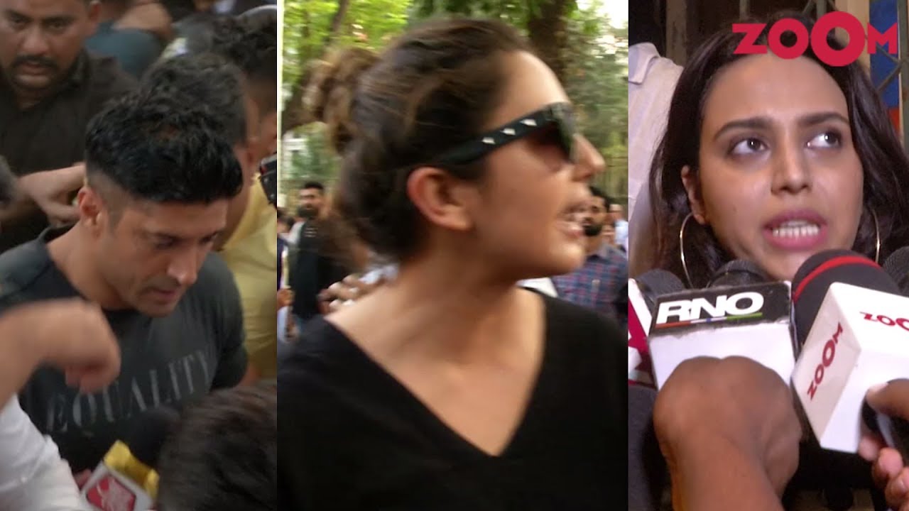 Farhan Akhtar, Huma Qureshi, Swara Bhasker & other celebs come out & protest against CAA & NRC