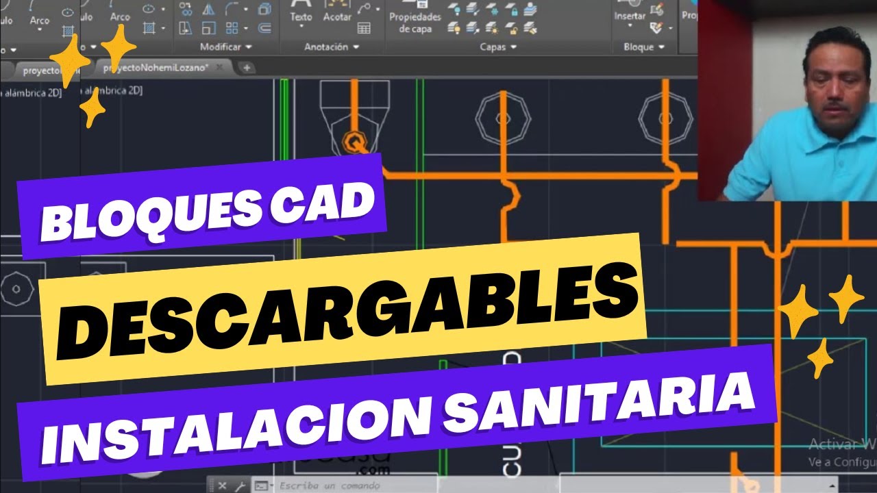 Planos Instalacion Sanitaria Autocad con Bloques