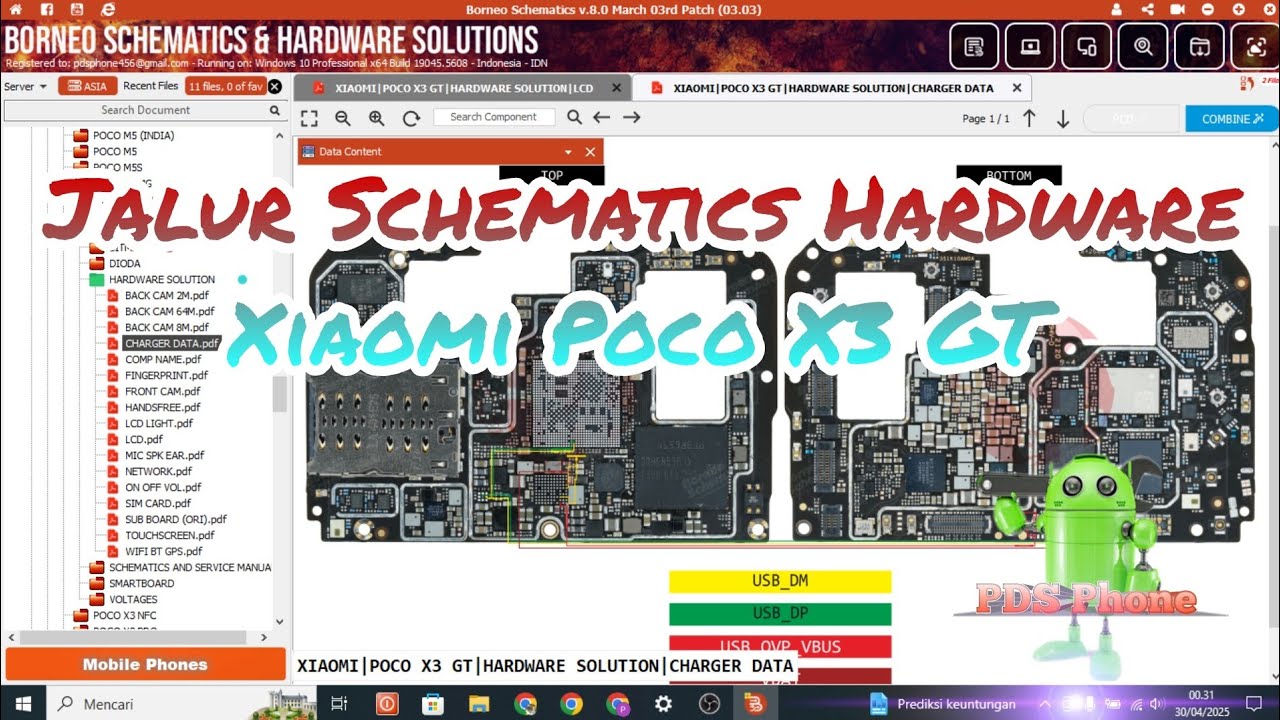 Jalur Tracking Skema Lengkap Xiaomi Poco X3 GT || Borneo Schematics