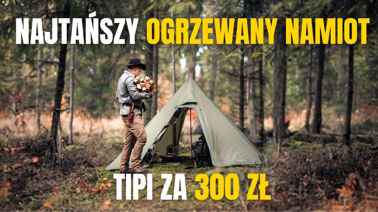 NAJTAŃSZY OGRZEWANY NAMIOT - NOC SOLO W LESIE - OPOWIEŚĆ ASMR