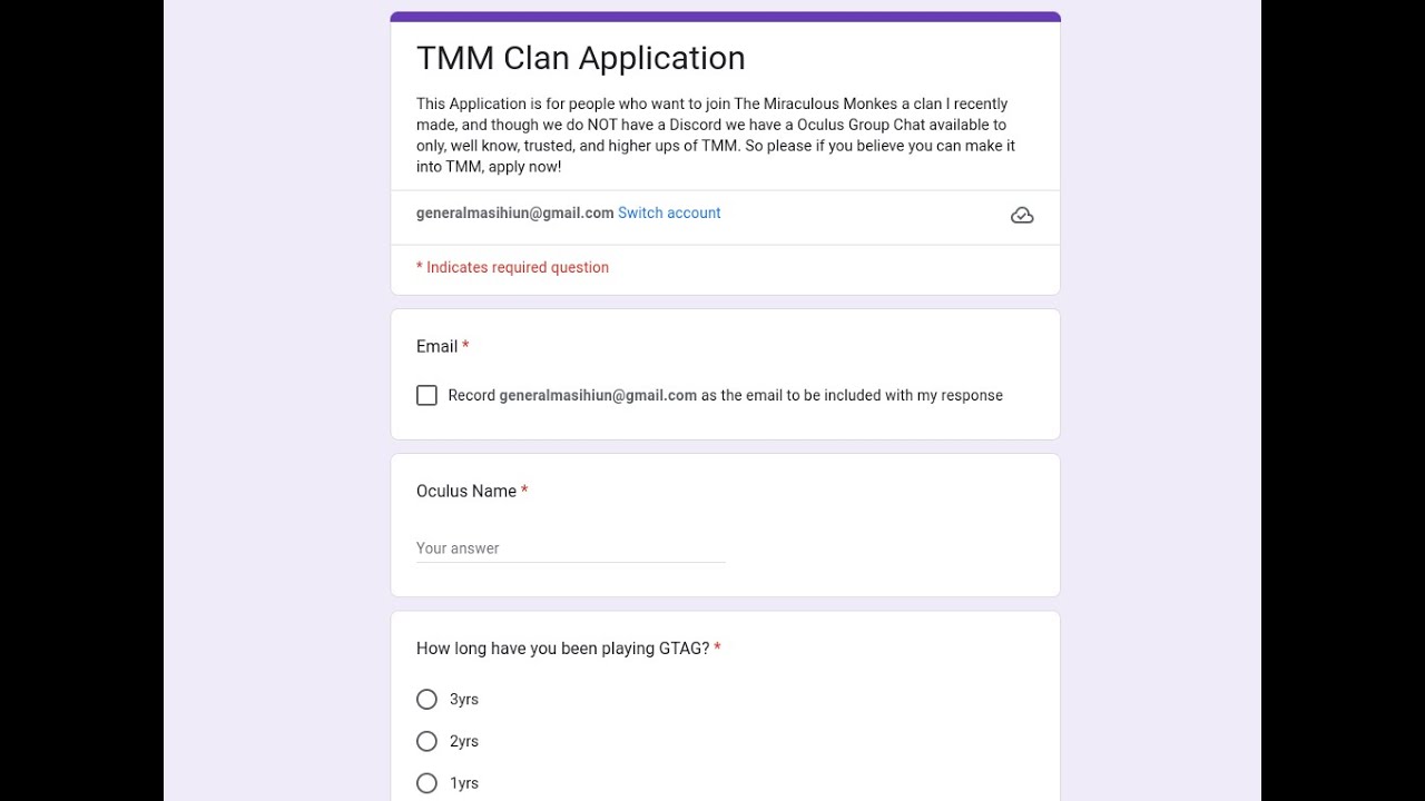 TMM Clan Applications!(@jmancurly )