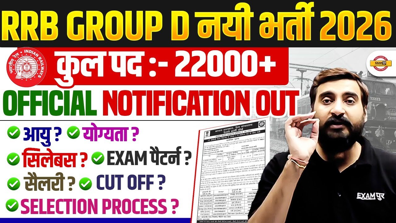 RRB GROUP D 2026 VACANCY | RRB GROUP D NOTIFICATION 2026 | RRB GROUP D SYLLABUS 2026 - VIVEK SIR