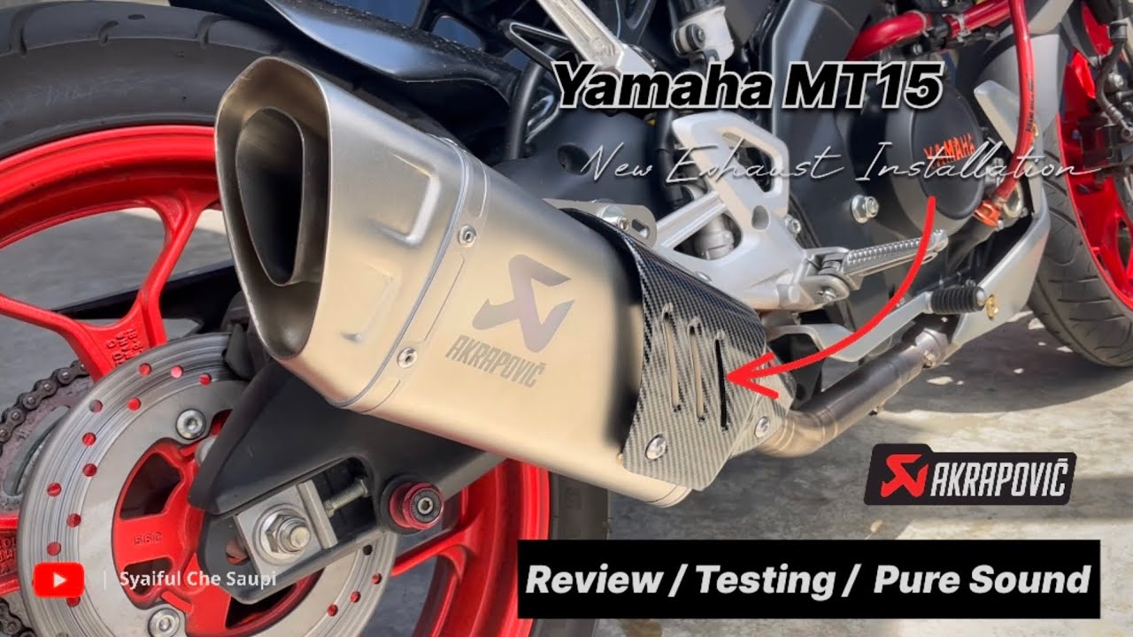Installing New Akrapovic R1M Exhaust - Yamaha MT15