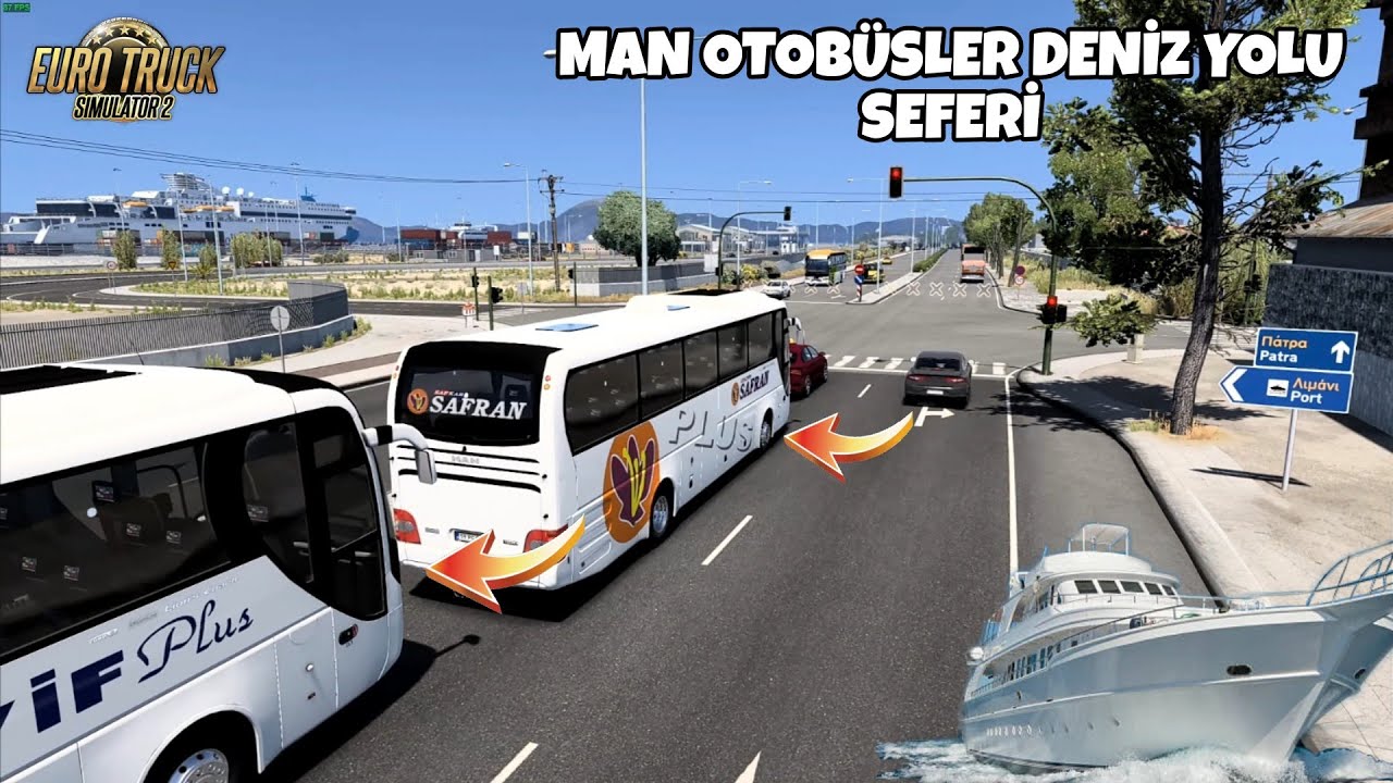 ETS 2 DE MAN OTOBÜSLER İLE DENİZ YOLU SEFERİ BOL MANZARALİ TURİZM YERLERİ !!!