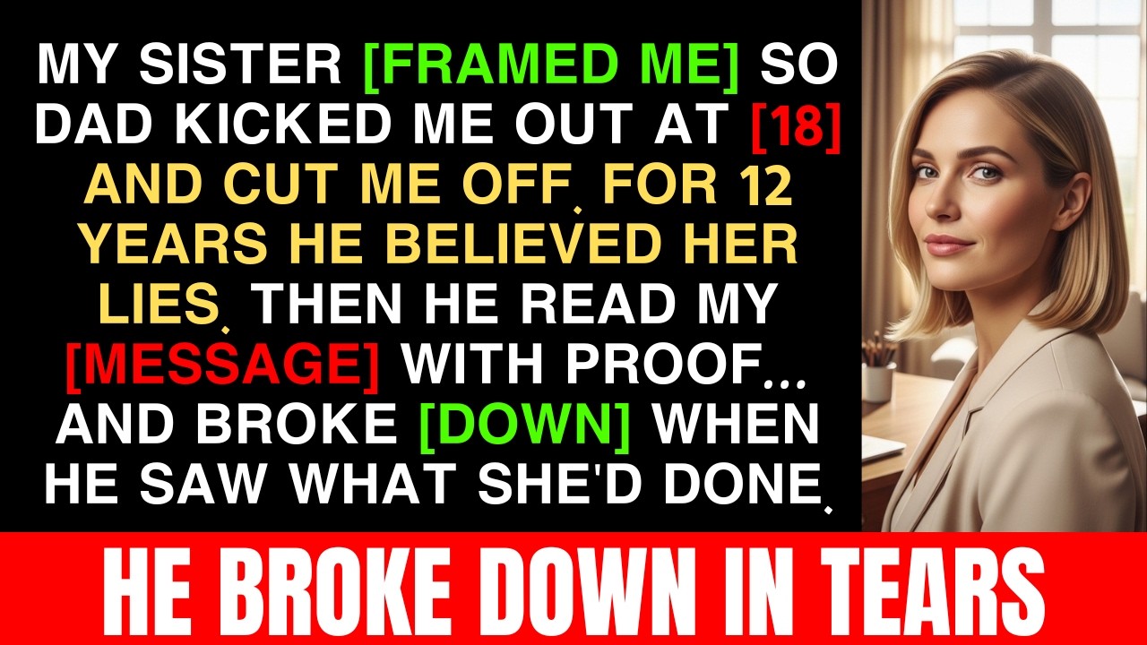 My Sister Framed Me So Dad Kicked Me Out at 18—12 Years Later He Read My Reply | Revenge Story