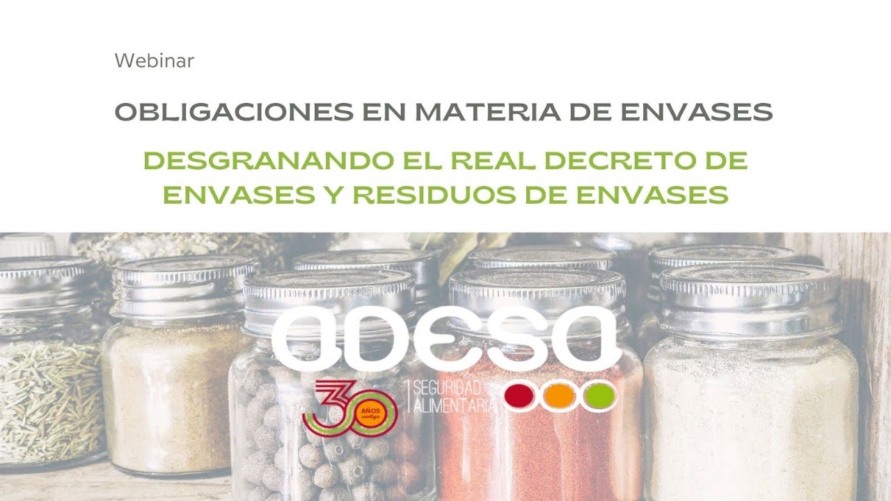 Webinar ADESA RD 1055 2022 Envases y Residuos envases