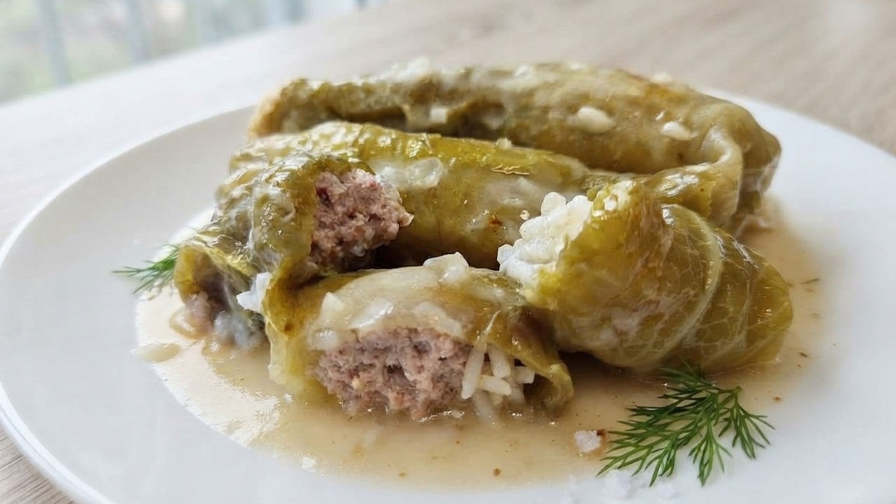 Pimientos verdes rellenos de carne y arroz. ¡Alucinantes!