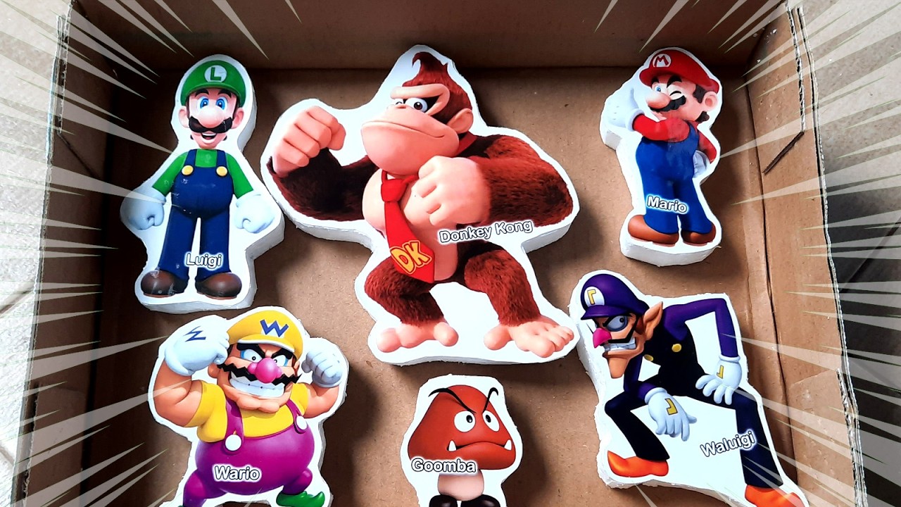 New Box Full of NEW Mario Bros v Luigi Rosalina Peach Falling asleep with Super Mario ASMR video