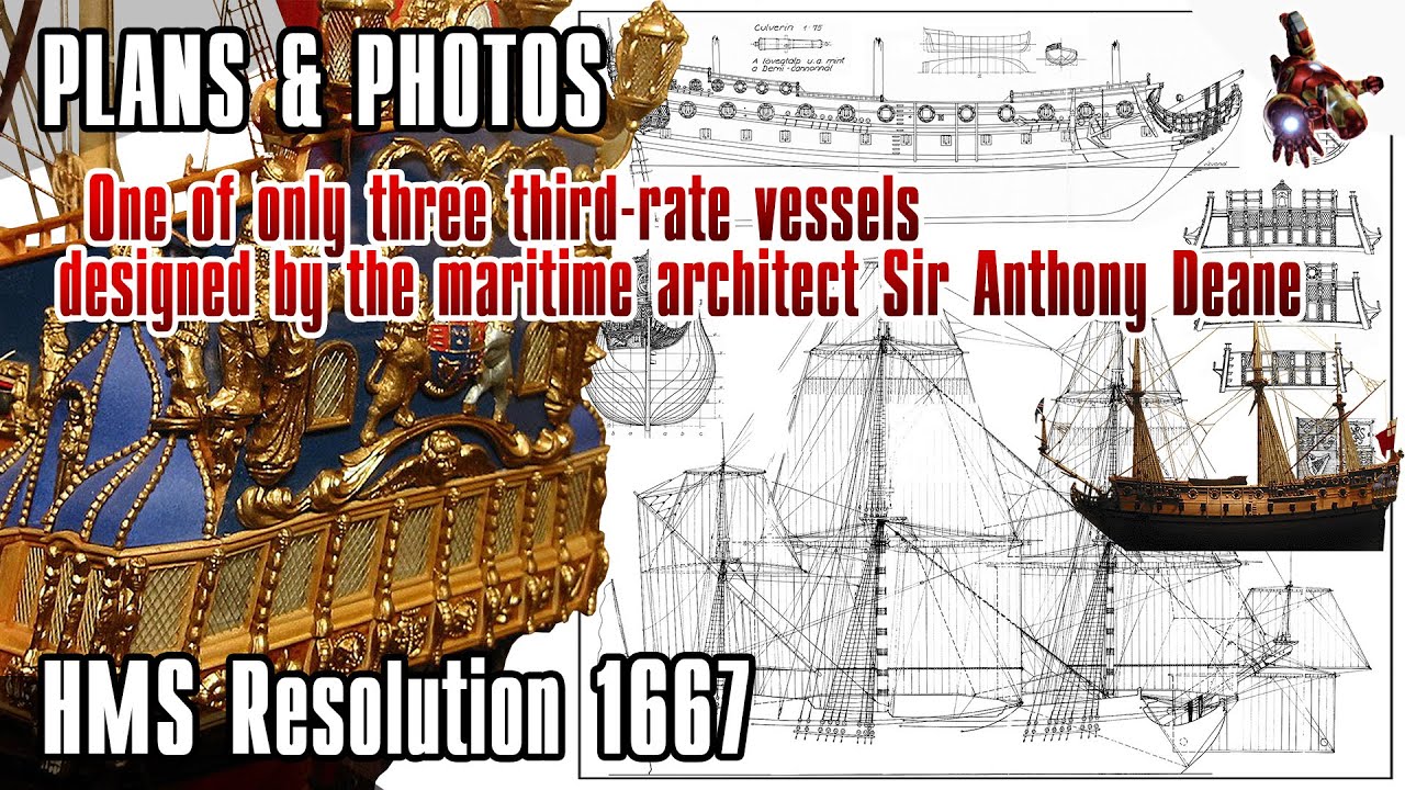 The HMS RESOLUTION 1667 model ship PLANS & PHOTOS * Third Anglo-Dutch War * SUPERsmHEROES