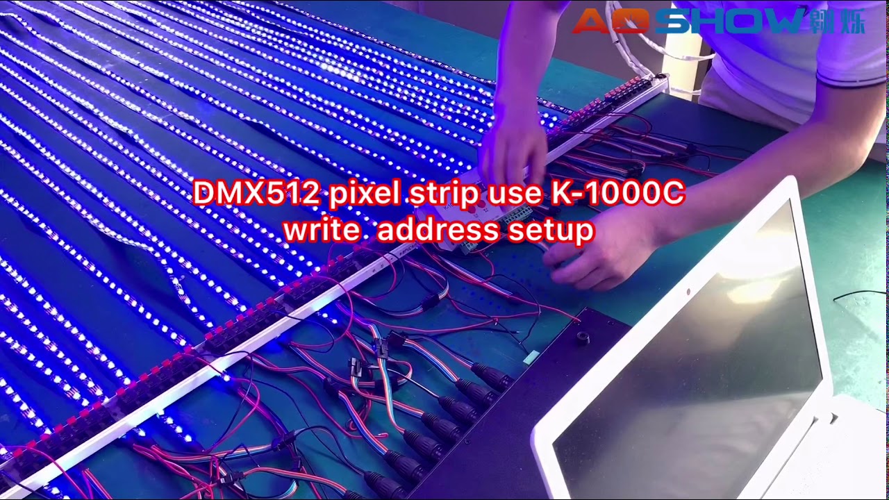 Aoshowled Tutorial: How to use Madmapper software control DMX512 RGB LED Pixel Tape Strip DC24V