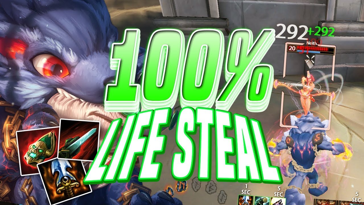 Smite: Fenrir 100% Life steal Build - New ASI IS CRAZY!