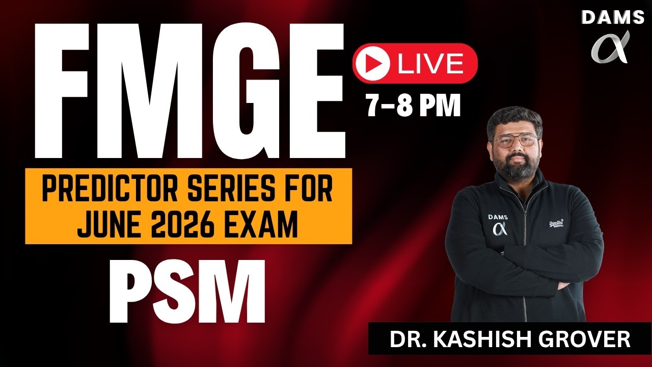 Серия прогнозов FMGE | Высокоэффективные MCQ по предмету PSM от доктора Кашиш Гровер