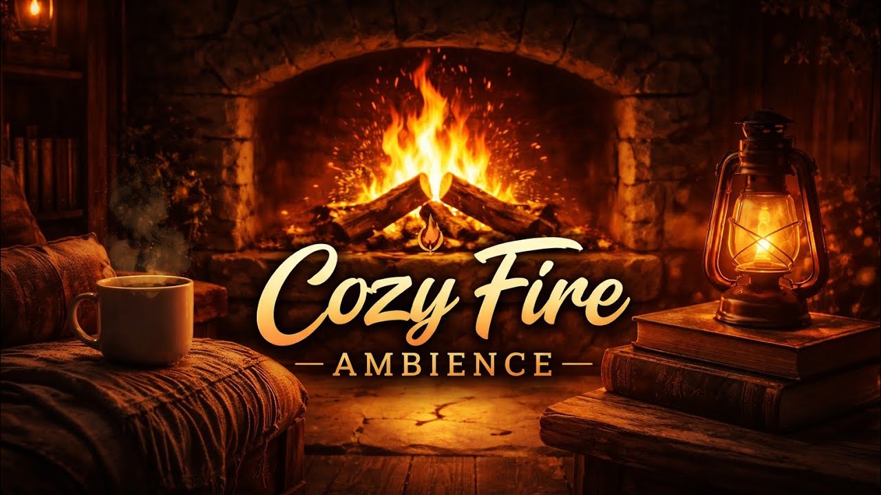 Cozy Fireplace 🔥 Crackling Fire Sounds for Sleep, Relax, Study & Stress Relief (ASMR)