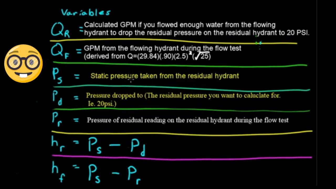 Fire hydrant Flow testing, NFPA 291 Math, Trainer version