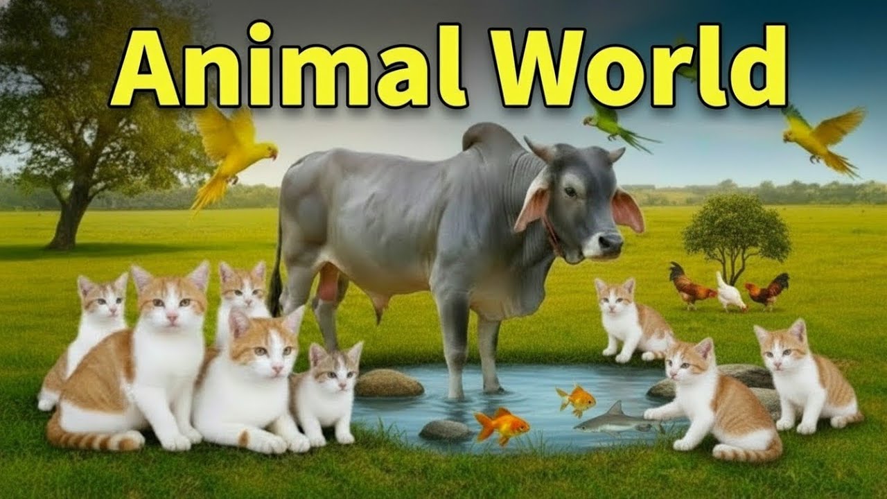 Animal World 🌍 | Cute Animals, Birds, Fish & Farm Life | Relaxing Nature Video