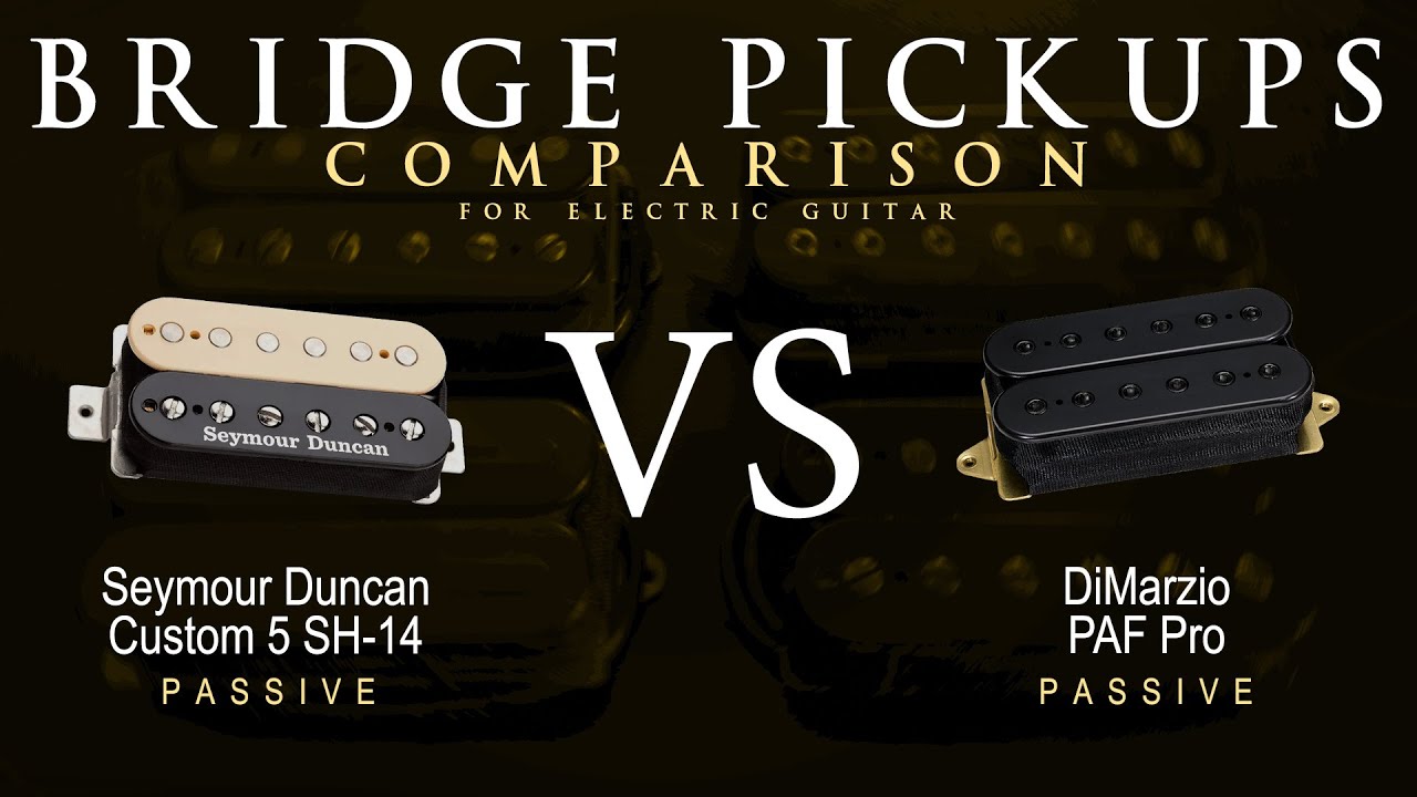 Seymour Duncan CUSTOM 5 SH-14 vs DiMarzio PAF PRO - Bridge Guitar Pickup Comparison Tone Demo