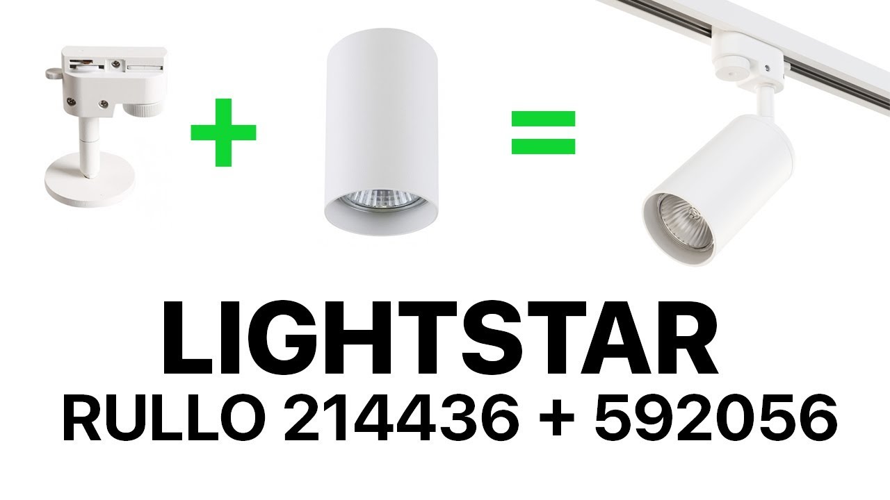 Lightstar Rullo 214436 + Lightstar 592056 | Собираем светильник для трековой системы